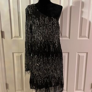 Black Sequins Party Dress